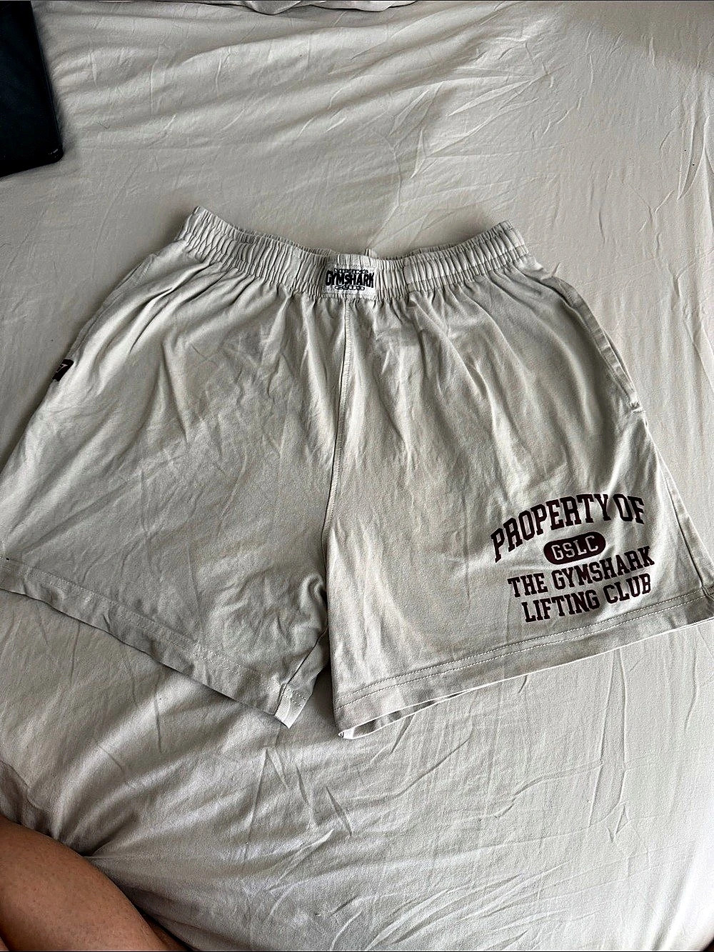 Gymshark Property of GSLC Lifting Club Shorts White Small